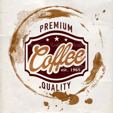 Vector coffee sticker