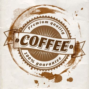 Vector coffee sticker