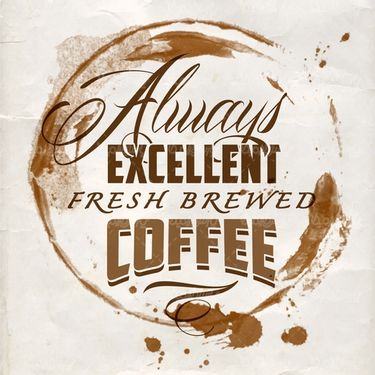 Vector Label Coffee