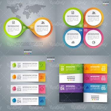 D vector infographic