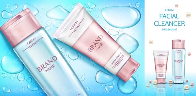 Cosmetics mockup vector