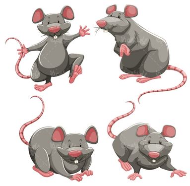 وکتور موش کارتونی