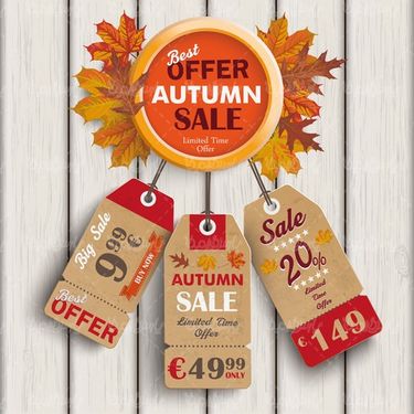 Vector Label Fall Sale
