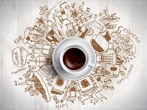 Vector coffee cup