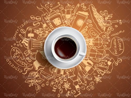 Vector coffee cup