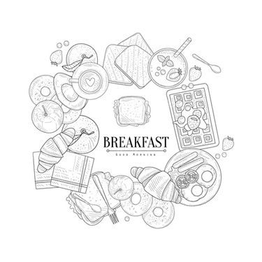 Breakfast vector