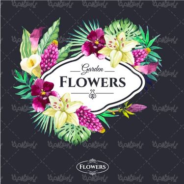 Flower Frame Vector
