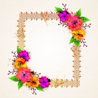 وکتور حاشیه گل