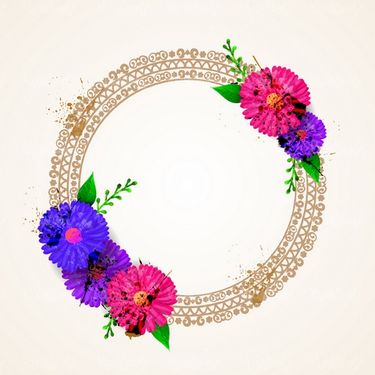 وکتور قاب گل