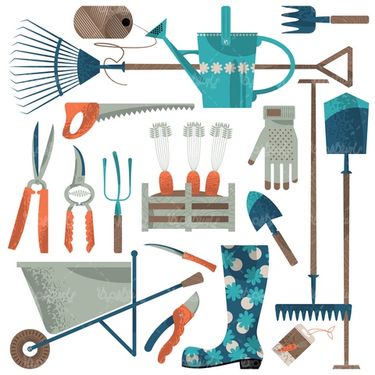 Vector gardening equipment