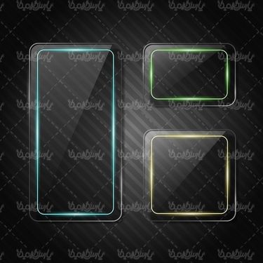 Glass label vector