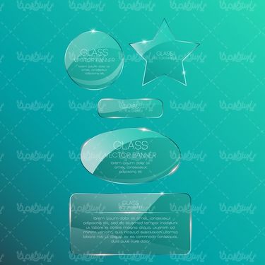 Glass label vector