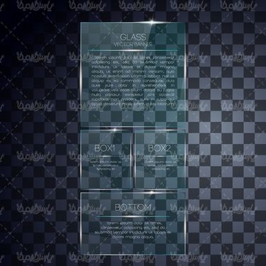 Glass label vector