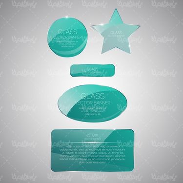 Glass label vector
