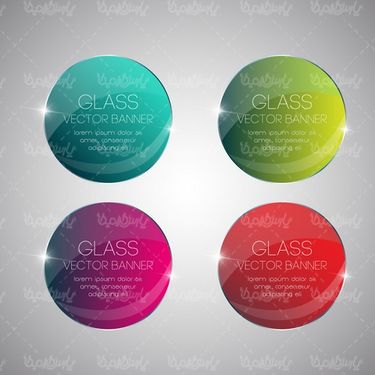 Glass label vector