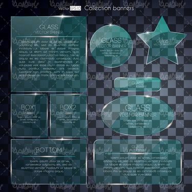 Glass label vector
