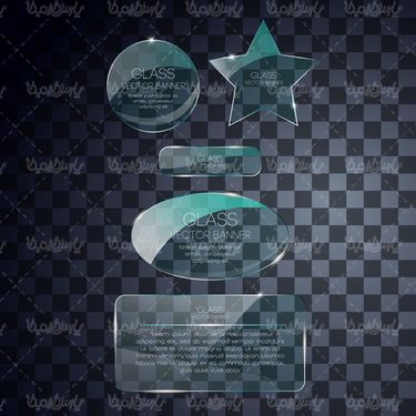 Glass label vector