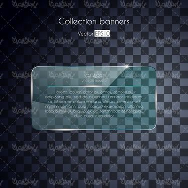 Glass label vector