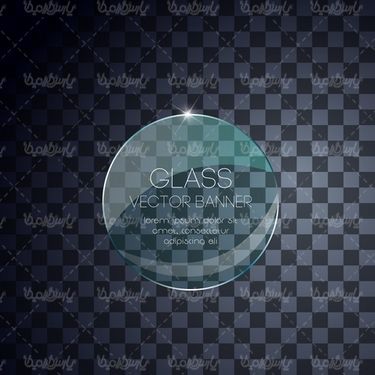 Glass label vector