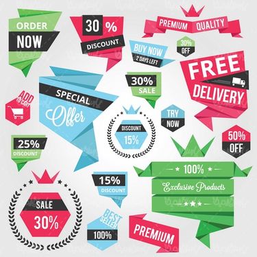 وکتور لیبل تخفیف