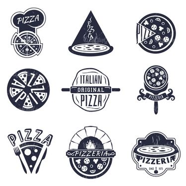 Pizza Label Vector