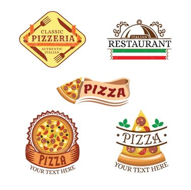 Pizza Label Vector
