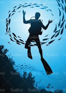 snorkeling vector