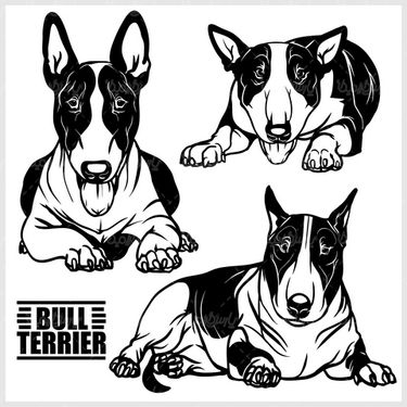 Vector black dog pen