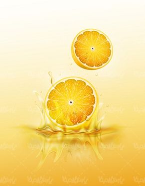 وکتور آب پرتقال