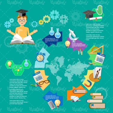 وکتور اینفوگرافی تحصیل