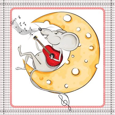 Mouse and cheese vector