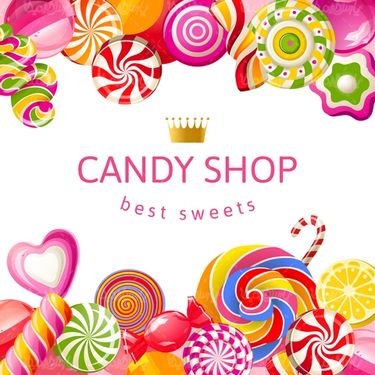 Wooden candy vector