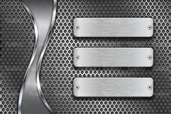 Metal label vector