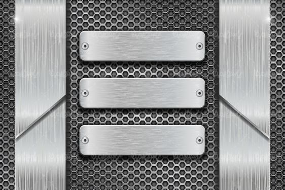 Metal label vector