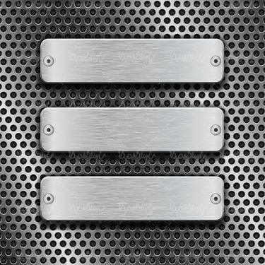 Metal label vector