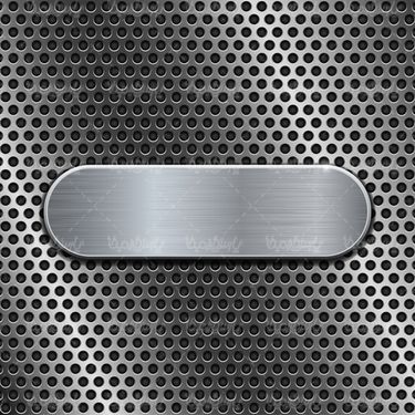 Metal label vector