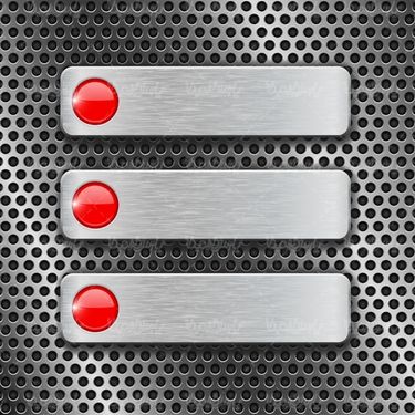 Metal label vector