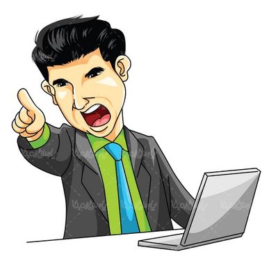 وکتور مرد عصبانی