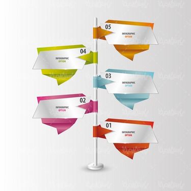 وکتور اینفوگرافی رنگی