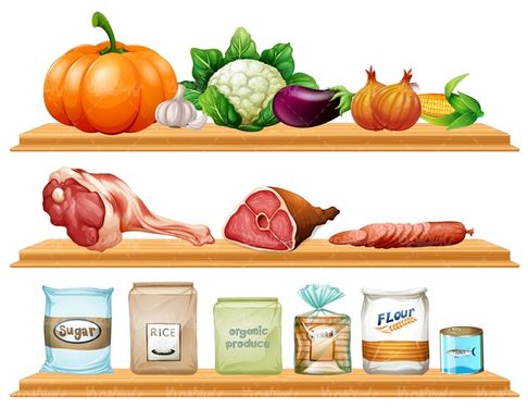 وکتور مواد غذایی
