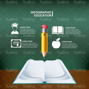 وکتور اینفوگرافی تحصیل