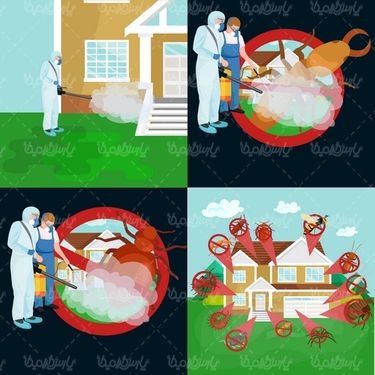 Insect spraying vector