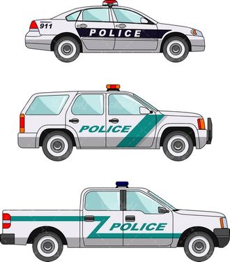 Police car vector