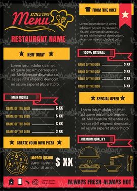 Vector Menu Restaurant