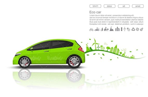 Electric car vector