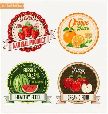 Fruit label vector