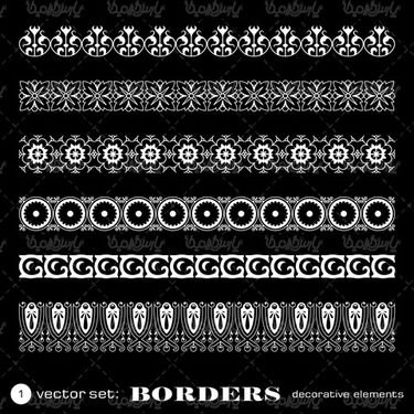 Flower border vector