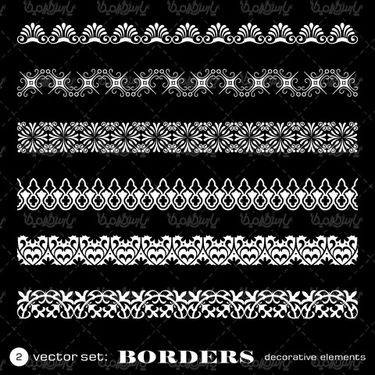 Flower border vector