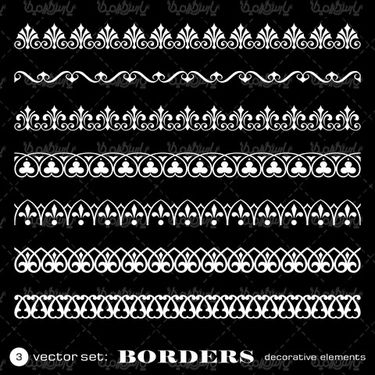 Flower border vector