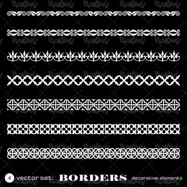 Flower border vector